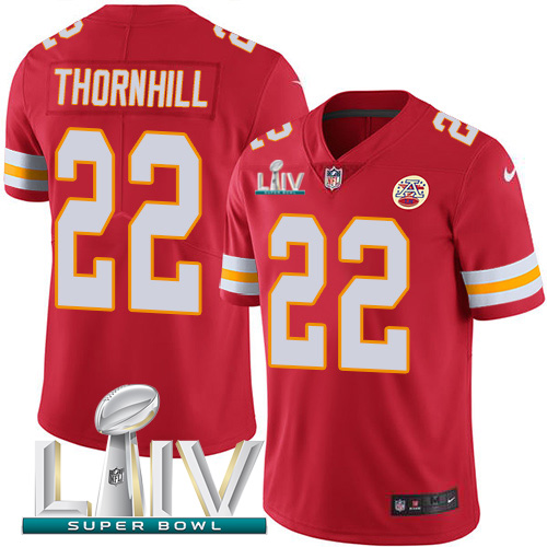 Kansas City Chiefs Nike 22 Juan Thornhill Red Super Bowl LIV 2020 Team Color Men Stitched NFL Vapor Untouchable Limited Jersey